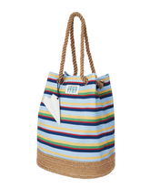 1989 Striped Bucket Bag