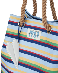 1989 Striped Bucket Bag