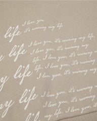 I Love You It's Ruining My Life Boxy Cropped Crewneck