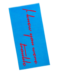I Knew You Were Trouble Beach Towel