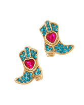 Rhinestone Boot Earrings