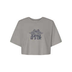 Karma is a Cat Cropped T-Shirt