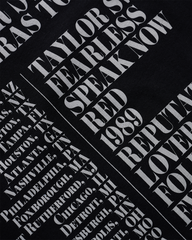 Taylor Swift | The Eras Tour Through LA Black T-Shirt
