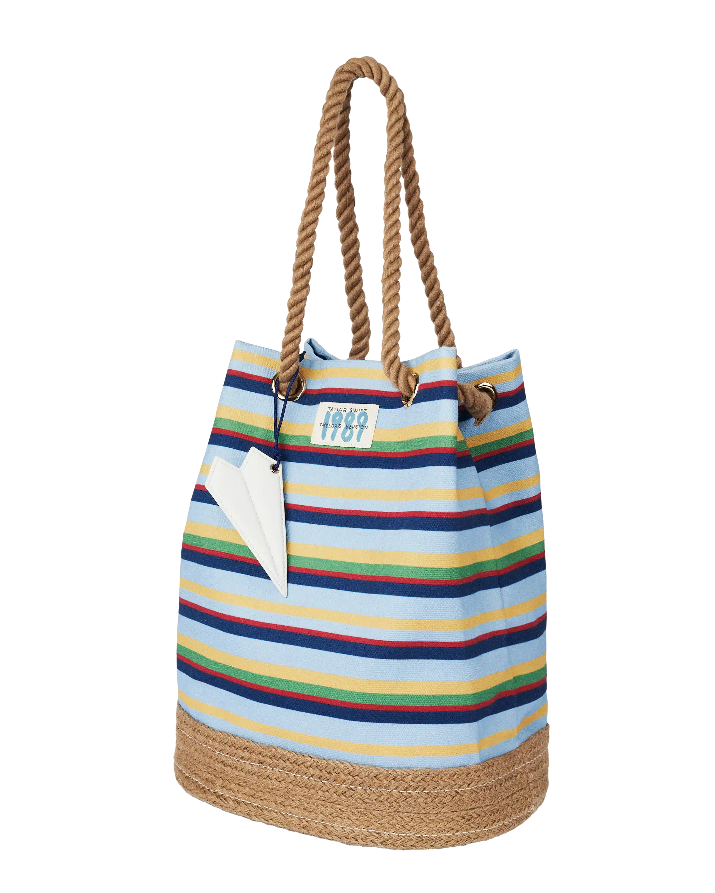 1989 Striped Bucket Bag