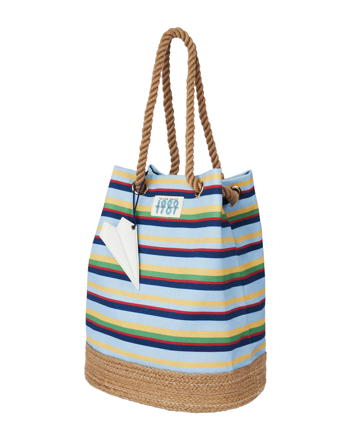 1989 Striped Bucket Bag