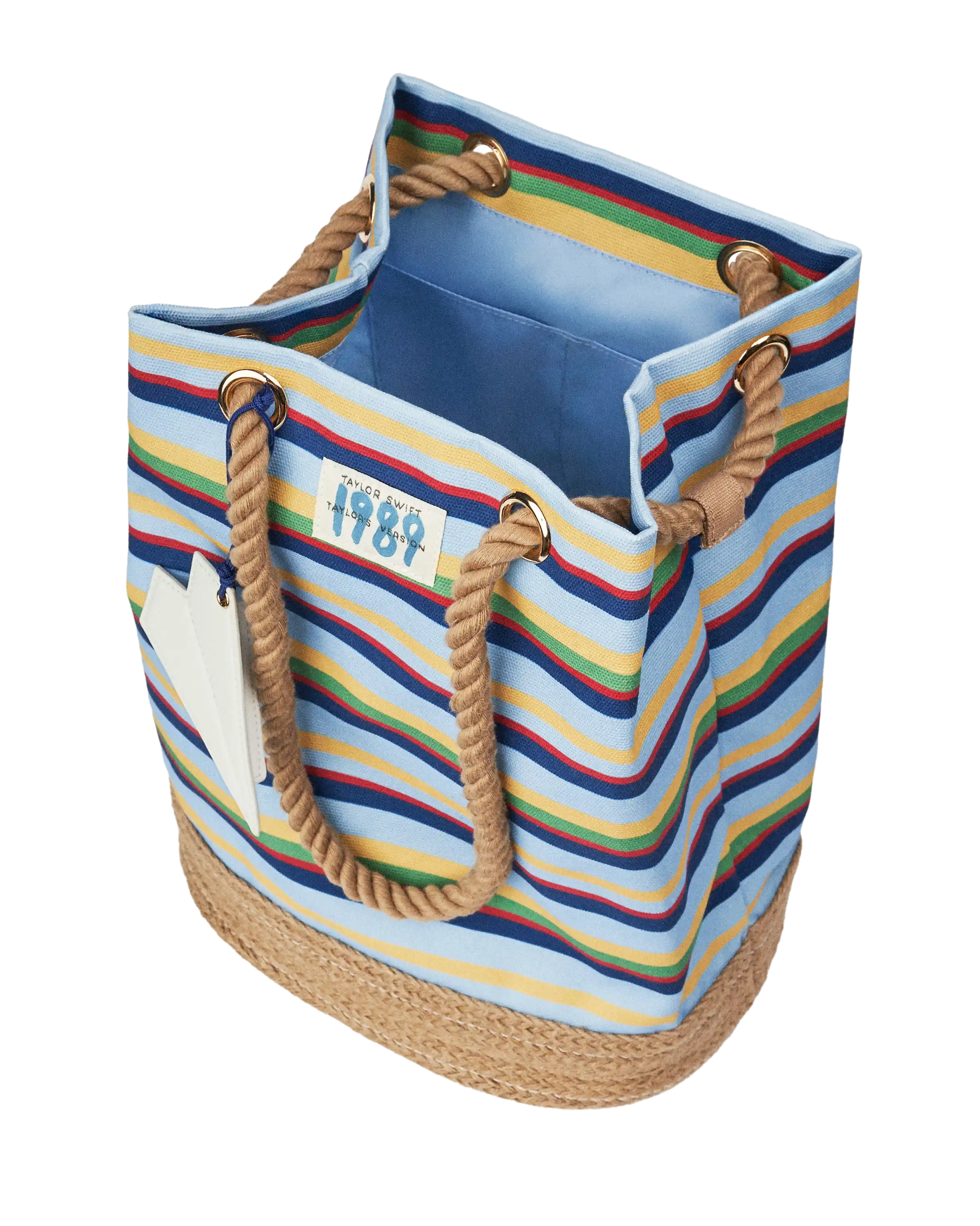 1989 Striped Bucket Bag
