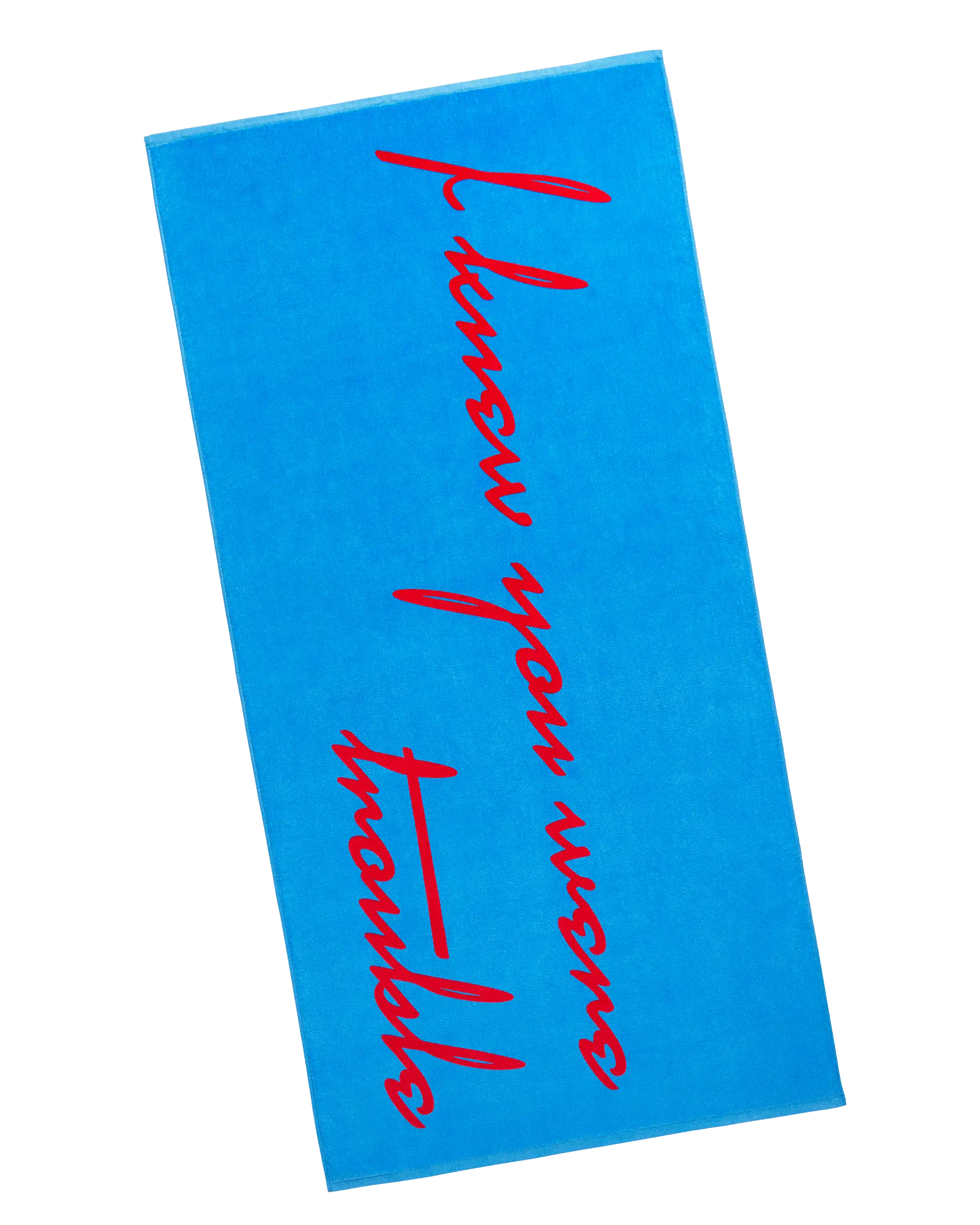 I Knew You Were Trouble Beach Towel