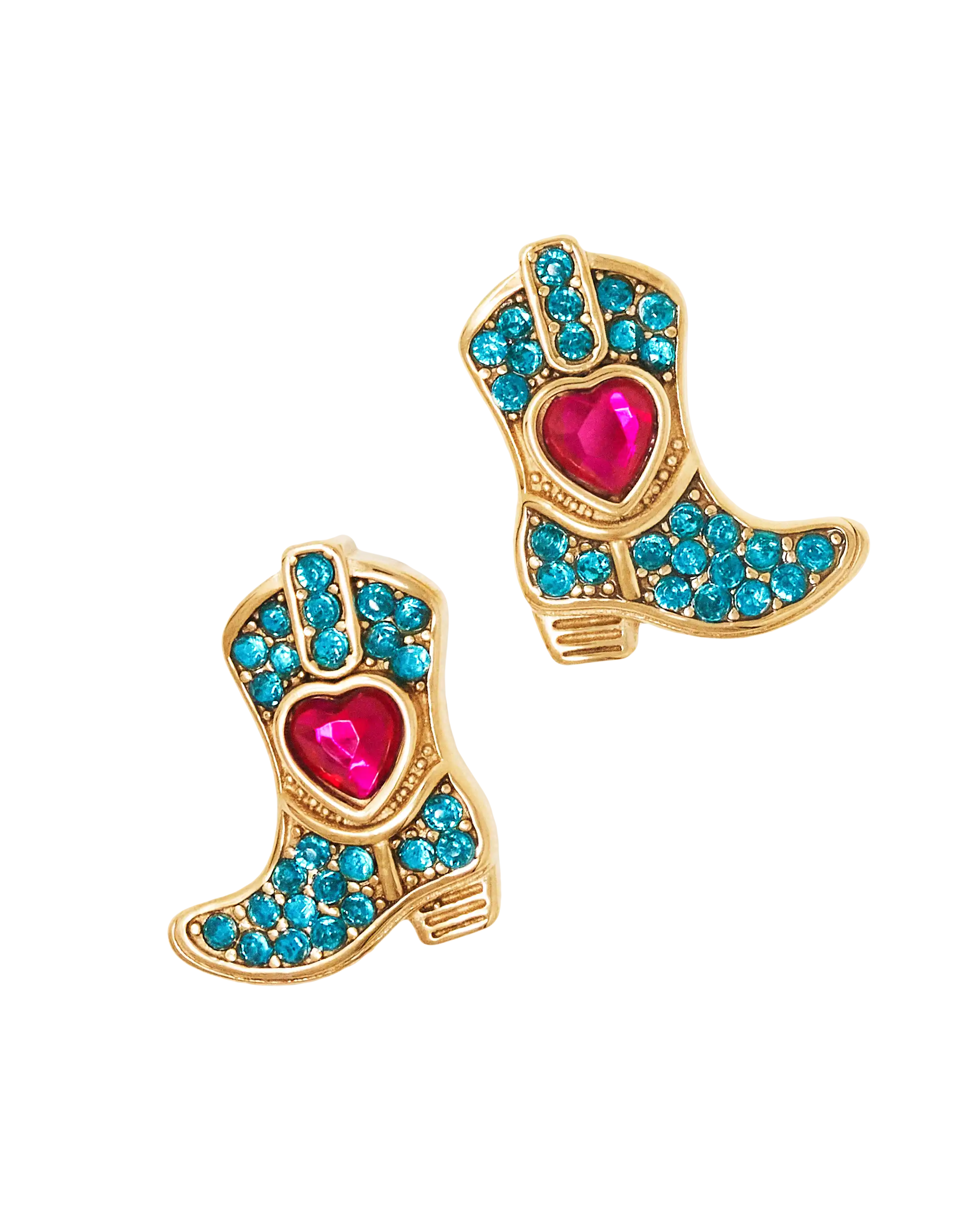 Rhinestone Boot Earrings