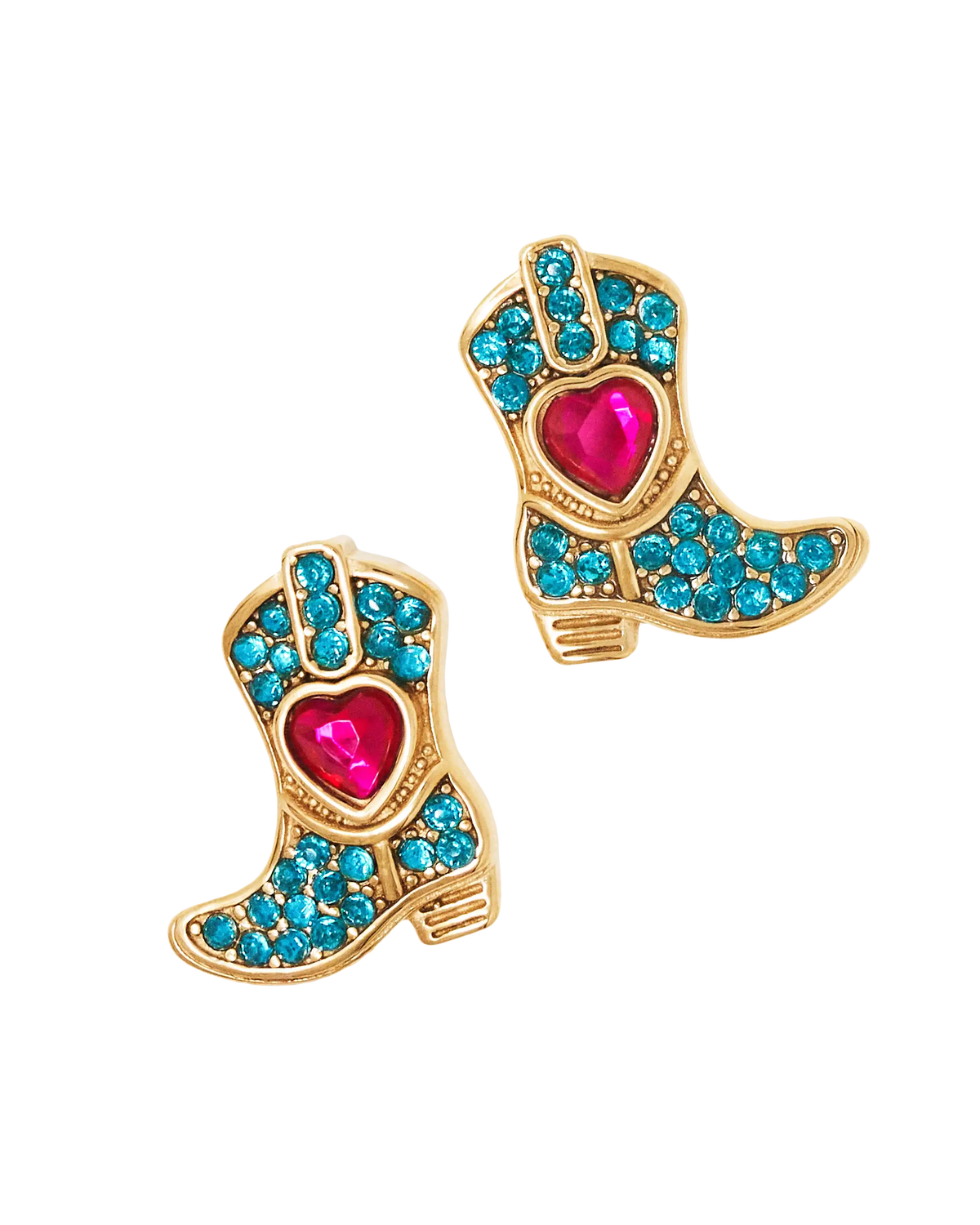 Rhinestone Boot Earrings
