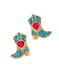 Rhinestone Boot Earrings