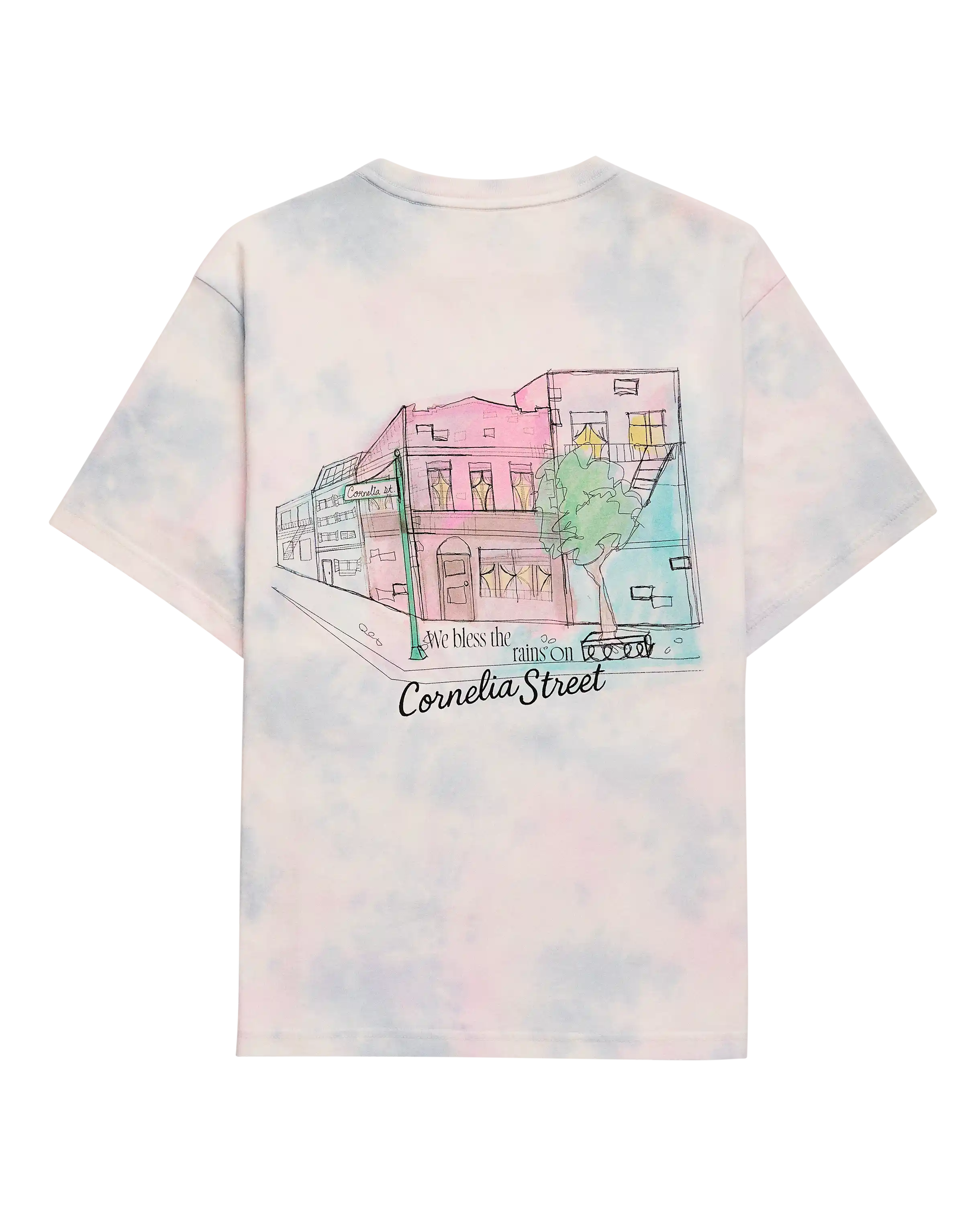 We Bless the Rains on Cornelia Street Tie Dye Tee