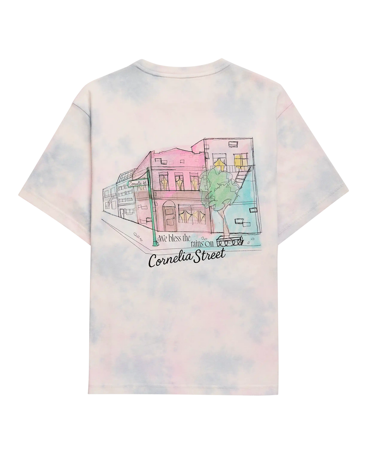 We Bless the Rains on Cornelia Street Tie Dye Tee