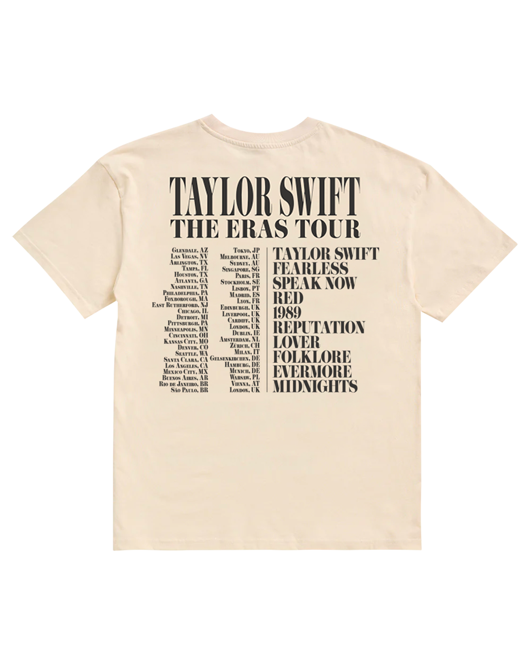 Taylor Swift | The Eras International Tour Beige T-Shirt