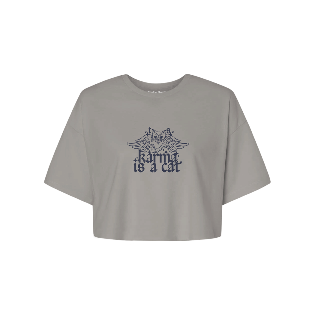 Karma is a Cat Cropped T-Shirt